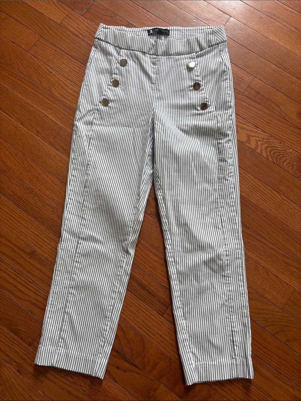 Jules & Leopold Navy & White Striped Sailor Pants. Size Small Petite